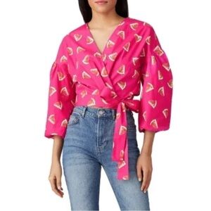 Color Me Courtney Pink Watermelon Print Top